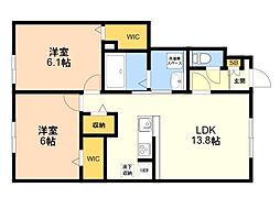 間取図画像 2LDK