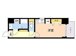 21テクノロジー ワンルームの間取図画像