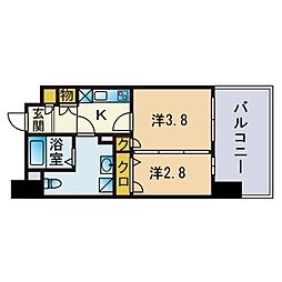 グランフォーレ箱崎ANNEX 2Kの間取図画像