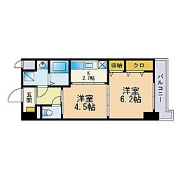 HF福岡レジデンスEAST 2Kの間取図画像