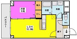 ReveurMaison 1LDKの間取図画像