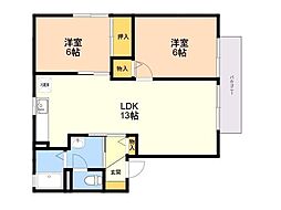 シュトラーレンA 2LDKの間取図画像