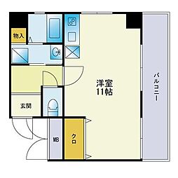 モン・ベル吉塚 ワンルームの間取図画像