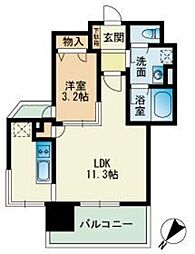 ビエネスタ千代県庁口 1LDKの間取図画像