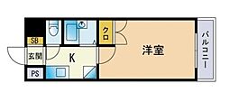 リファレンス県庁口 1Kの間取図画像