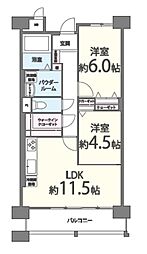 ネクスト吉塚 2SLDKの間取図画像