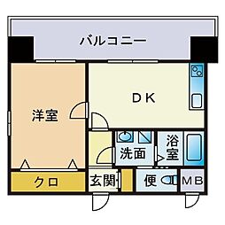 サンネストピア箱崎駅前 1DKの間取図画像
