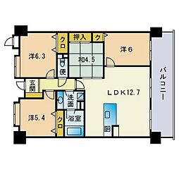 ルネッサンス21千早 4LDKの間取図画像