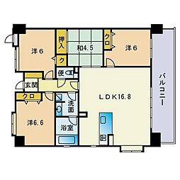 ルネッサンス21千早 4LDKの間取図画像