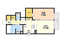 エミネント千早 1LDKの間取図画像