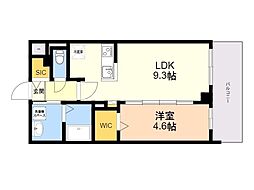 S-RESIDENCE名島 1LDKの間取図画像