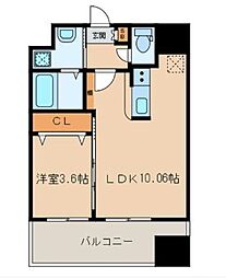 ランドマーク和白 1LDKの間取図画像