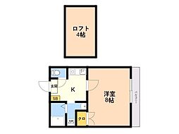 マ・レーヌ 1Kの間取図画像