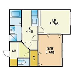 クリエート美祥 1LDKの間取図画像