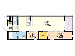 ＬＩＦＥＦＩＥＬＤ曰佐 5階1SLDKの間取り