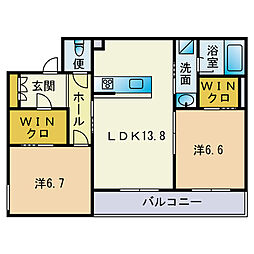 間取図画像 2LDK