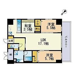 PalaisFelicia 3LDKの間取図画像