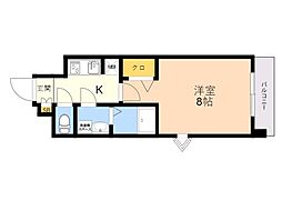 S-レジデンス大橋FLUSS 1Kの間取図画像