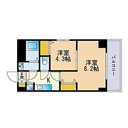 グリーンズ平尾 2Kの間取図画像