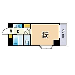 スタイルビュー高宮 1Kの間取図画像