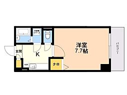 コスモコート 1Kの間取図画像