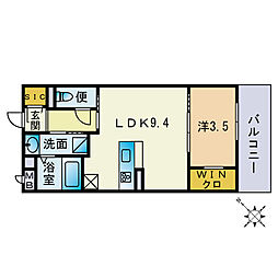 GD OHASHI Apartment 1LDKの間取図画像