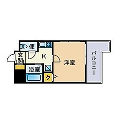 アーバン遊大橋 1Kの間取図画像