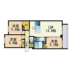 間取図画像 3LDK