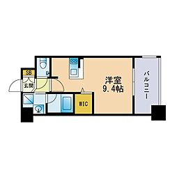 エンクレスト姪浜 ワンルームの間取図画像