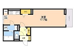 ディールーム石丸 ワンルームの間取図画像