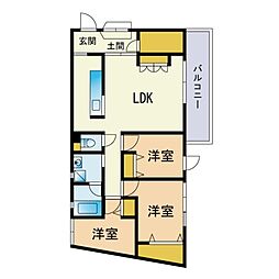 カルシア姪浜ノヴァリア 3LDKの間取図画像
