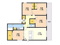 グランドアーチ姪浜 4LDKの間取図画像