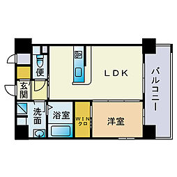 シャン・ド・フルール4 1LDKの間取図画像