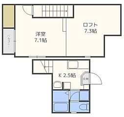 ポラリスシティ1 1Kの間取図画像