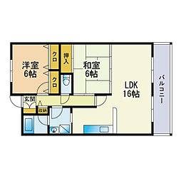 間取図画像 2LDK