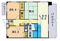 マリエール今宿 3LDKの間取図画像
