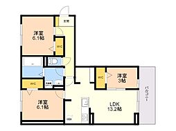イルマーレ4 3LDKの間取図画像