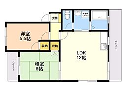 アントレ21 2LDKの間取図画像