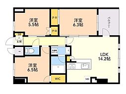 S-レジデンス伊都Attirant 3LDKの間取図画像