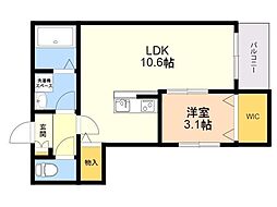 SunMark九大学研都市 1LDKの間取図画像