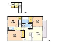 リバーサイド 3LDKの間取図画像