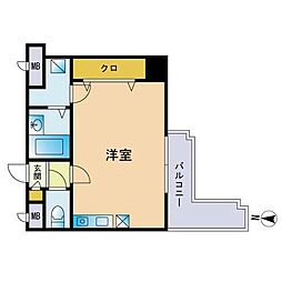 フェリーチェ ワンルームの間取図画像