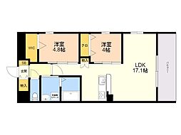 VALENTIA友泉亭 2LDKの間取図画像
