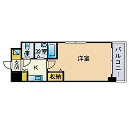 オレンジビル 1Kの間取図画像