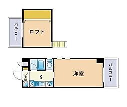 テングッド片江 1Kの間取図画像