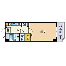 ソレアードエスパシオ 1Kの間取図画像