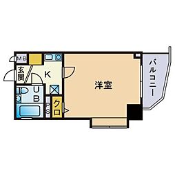 ステイタスマンション輝国 1Kの間取図画像