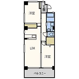 パークフラッツ長尾プラス 2LDKの間取図画像