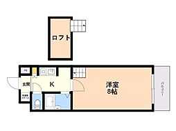エクセレンス城南 1Kの間取図画像