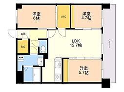 Libertur 3LDKの間取図画像